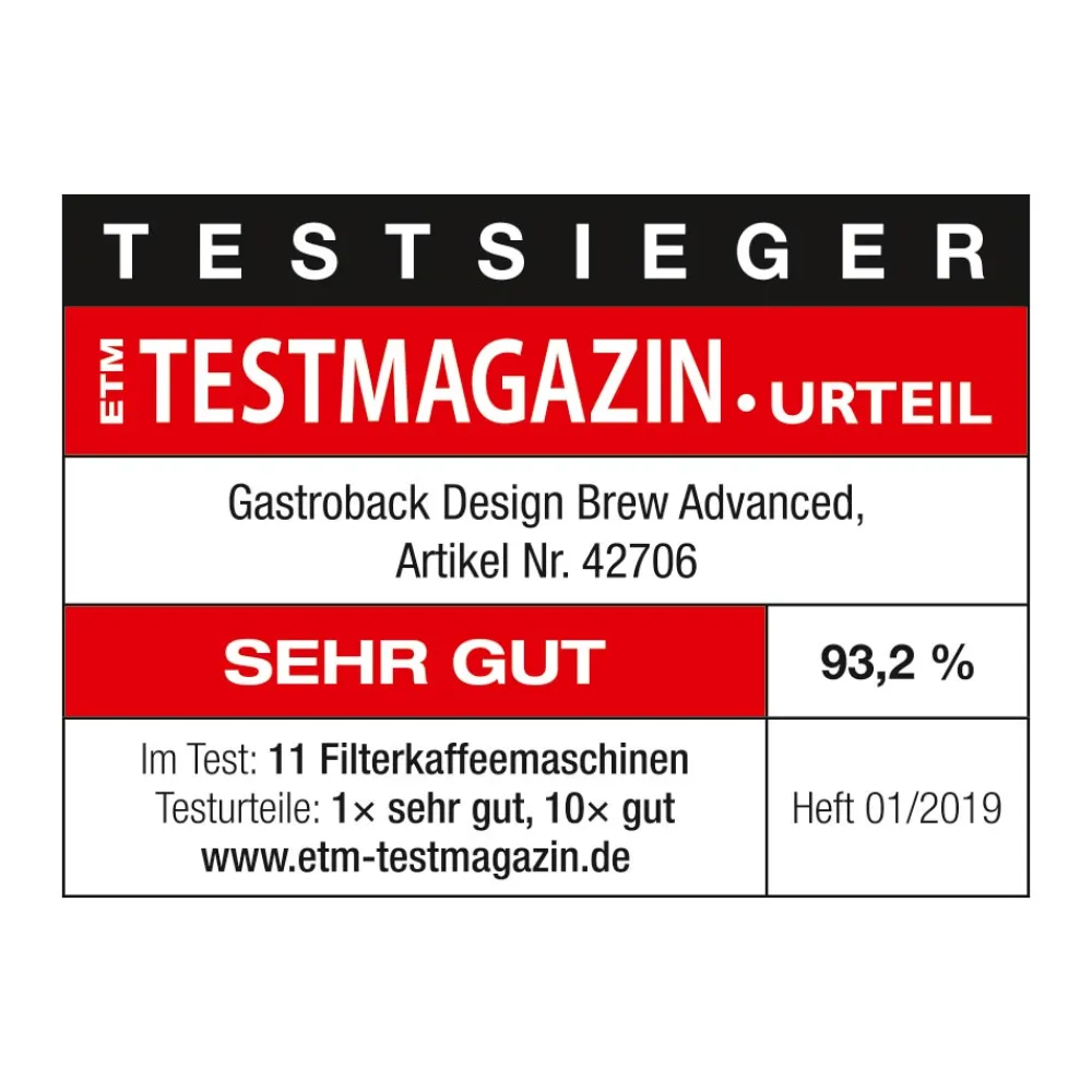 Filterkaffeemaschinen*GASTROBACK Design Brew Advanced