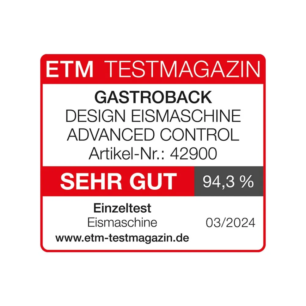 Eismaschine & Ice Shaver*GASTROBACK Design Eismaschine Advanced Control