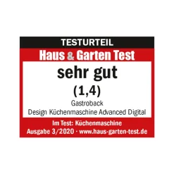 Küchenmaschine*GASTROBACK Design Küchenmaschine Advanced Digital inkl. Pasta