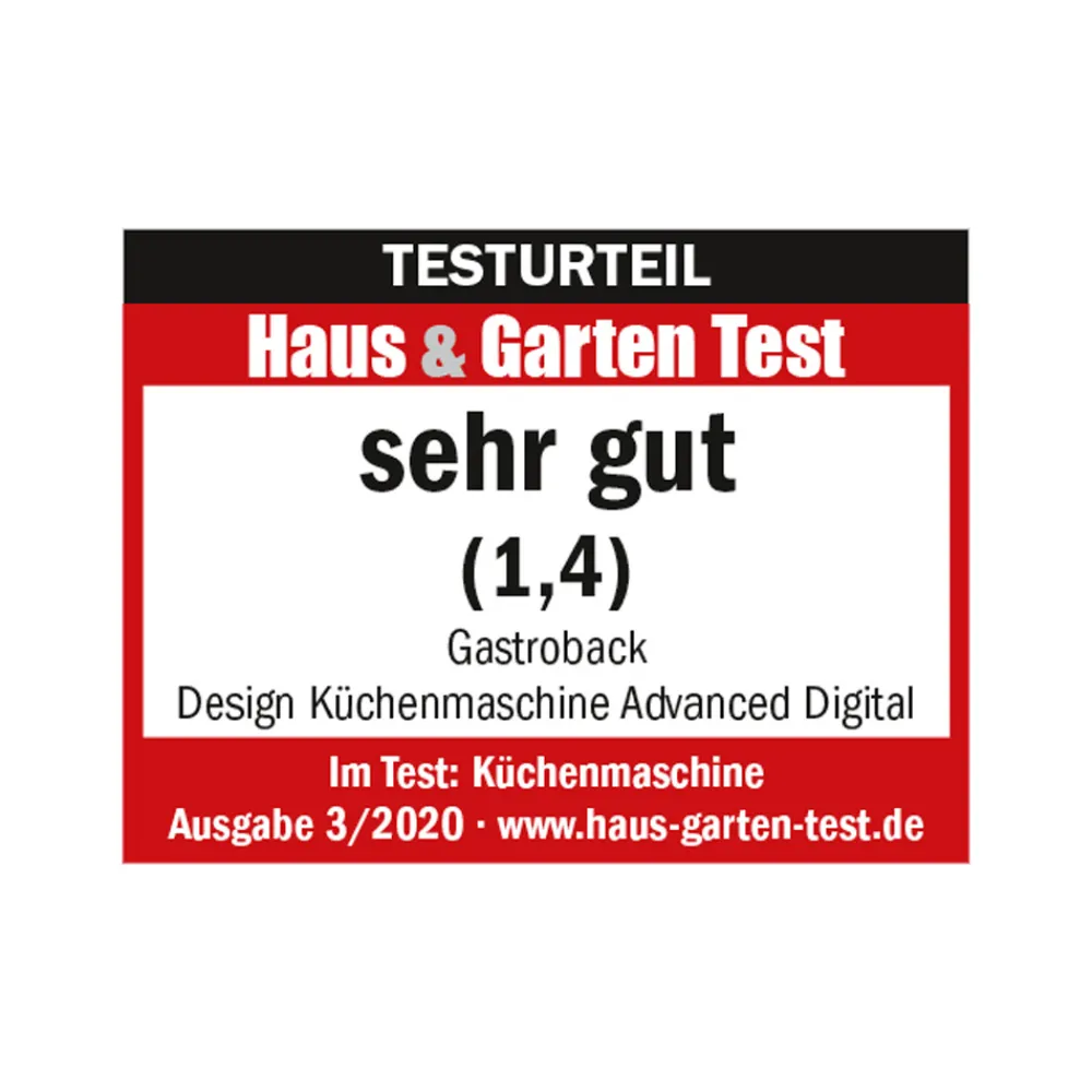 Küchenmaschine*GASTROBACK Design Küchenmaschine Advanced Digital inkl. Pasta