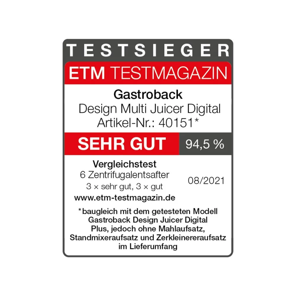 Entsafter & Slow Juicer*GASTROBACK Design Multi Juicer Digital
