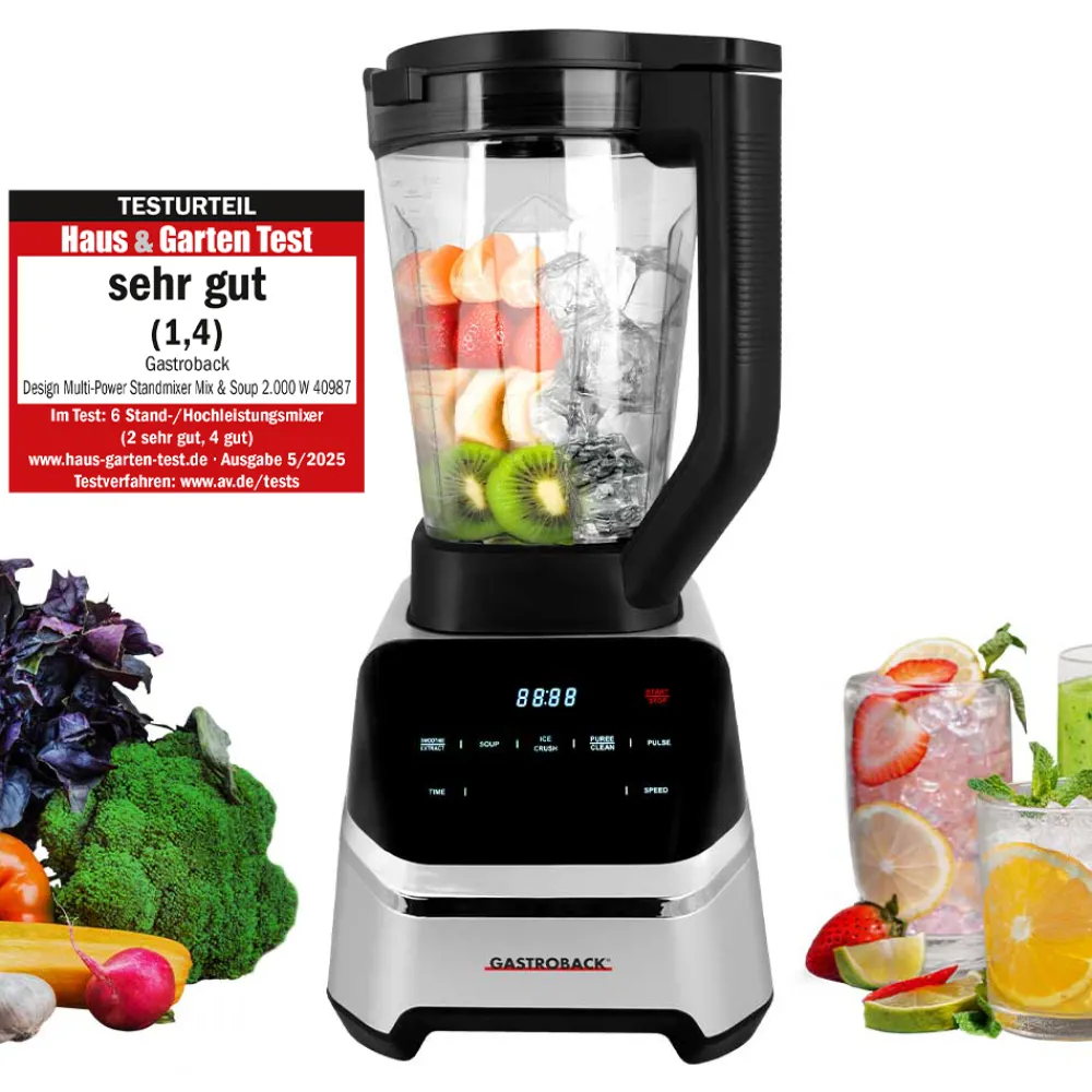 Mixer, Standmixer, Hochleistungsmixer & Smoothie To Go Mixer*GASTROBACK Design Multi-Power Standmixer Mix & Soup 2.000 W