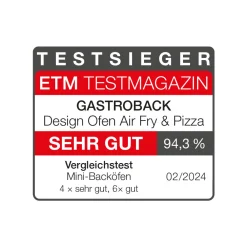 Minibackofen*GASTROBACK Design Ofen Air Fry & Pizza