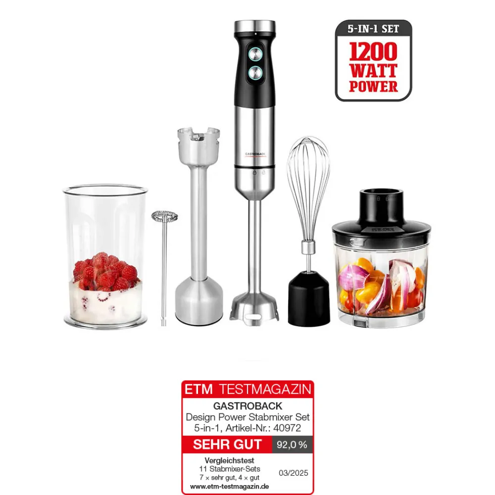 Stabmixer & Akku-Stabmixer*GASTROBACK Design Power Stabmixer Set 5-in-1
