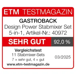 Stabmixer & Akku-Stabmixer*GASTROBACK Design Power Stabmixer Set 5-in-1