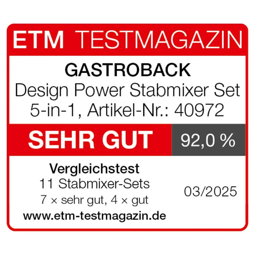 Stabmixer & Akku-Stabmixer*GASTROBACK Design Power Stabmixer Set 5-in-1
