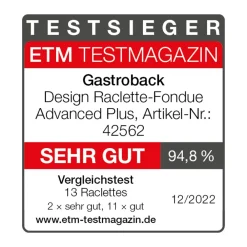 Raclette & Fondue*GASTROBACK Design Raclette-Fondue Advanced Plus