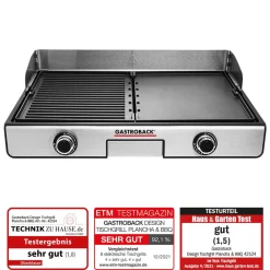Kontakt-, Elektro- & Tischgrill*GASTROBACK Design Tischgrill Plancha & BBQ