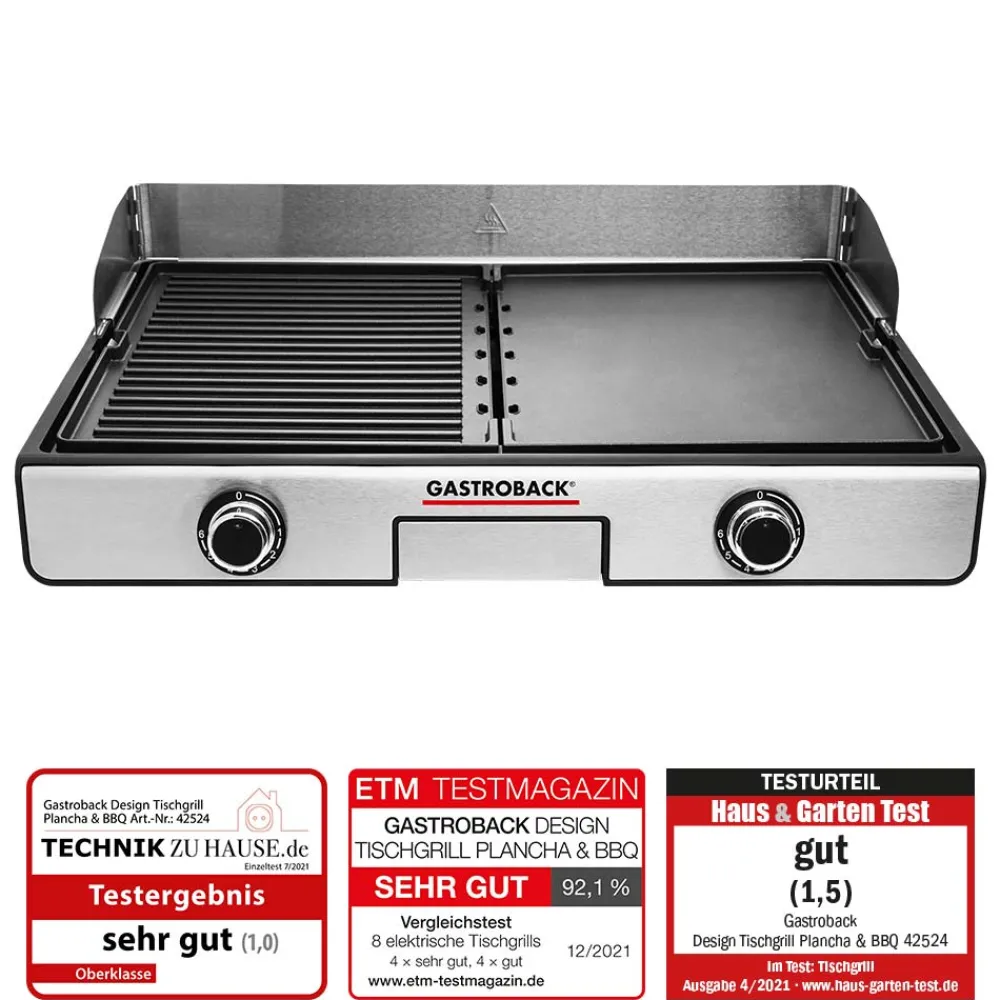 Kontakt-, Elektro- & Tischgrill*GASTROBACK Design Tischgrill Plancha & BBQ
