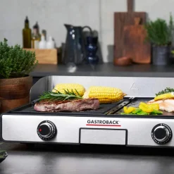 Kontakt-, Elektro- & Tischgrill*GASTROBACK Design Tischgrill Plancha & BBQ