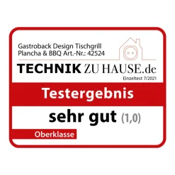 Kontakt-, Elektro- & Tischgrill*GASTROBACK Design Tischgrill Plancha & BBQ
