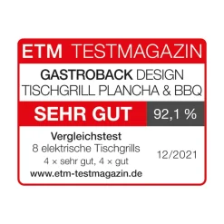 Kontakt-, Elektro- & Tischgrill*GASTROBACK Design Tischgrill Plancha & BBQ