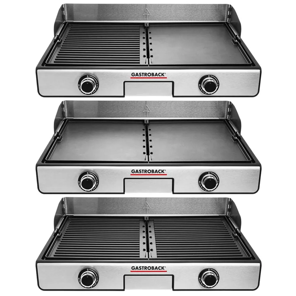 Kontakt-, Elektro- & Tischgrill*GASTROBACK Design Tischgrill Plancha & BBQ