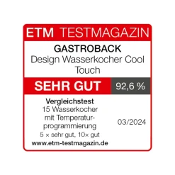Teekocher & Wasserkocher*GASTROBACK Design Wasserkocher Cool Touch