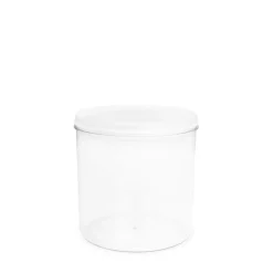 Zubehör|Dosierspender Mit Hebelbedienung*GASTROBACK Dose 3,5 l, Dose glasklar,Deckel weiß GKC 3,5