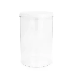 Zubehör|Dosierspender Mit Hebelbedienung*GASTROBACK Dose mit Deckel, 5,5 l,Dose glasklar, Deckel weiß