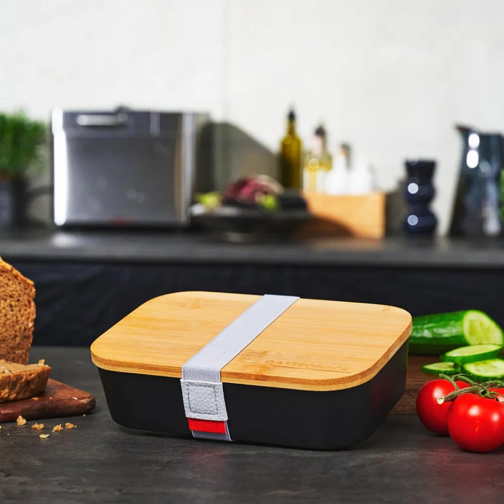 Home*GASTROBACK Lunchbox schwarz, mit Bambusdeckel