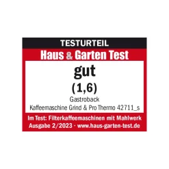 Filterkaffeemaschinen*GASTROBACK Kaffeemaschine Grind & Brew Pro Thermo