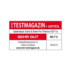 Filterkaffeemaschinen*GASTROBACK Kaffeemaschine Grind & Brew Pro Thermo