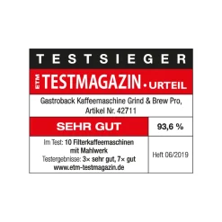 Filterkaffeemaschinen*GASTROBACK Kaffeemaschine Grind & Brew Pro
