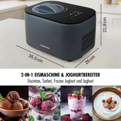 Eismaschine & Ice Shaver*GASTROBACK Mini Gelateria 2-in-1 Kompressor-Eismaschine 1 l
