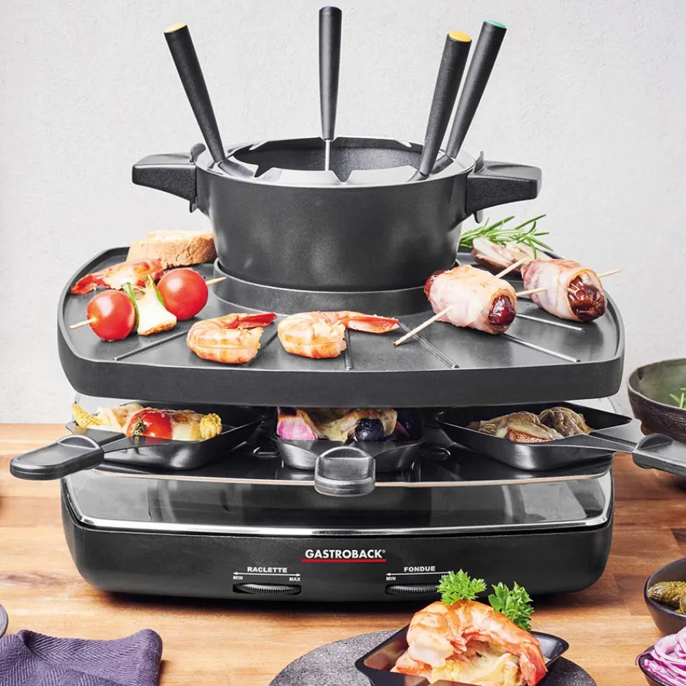 Raclette & Fondue*GASTROBACK Raclette Fondue Set Family and Friends