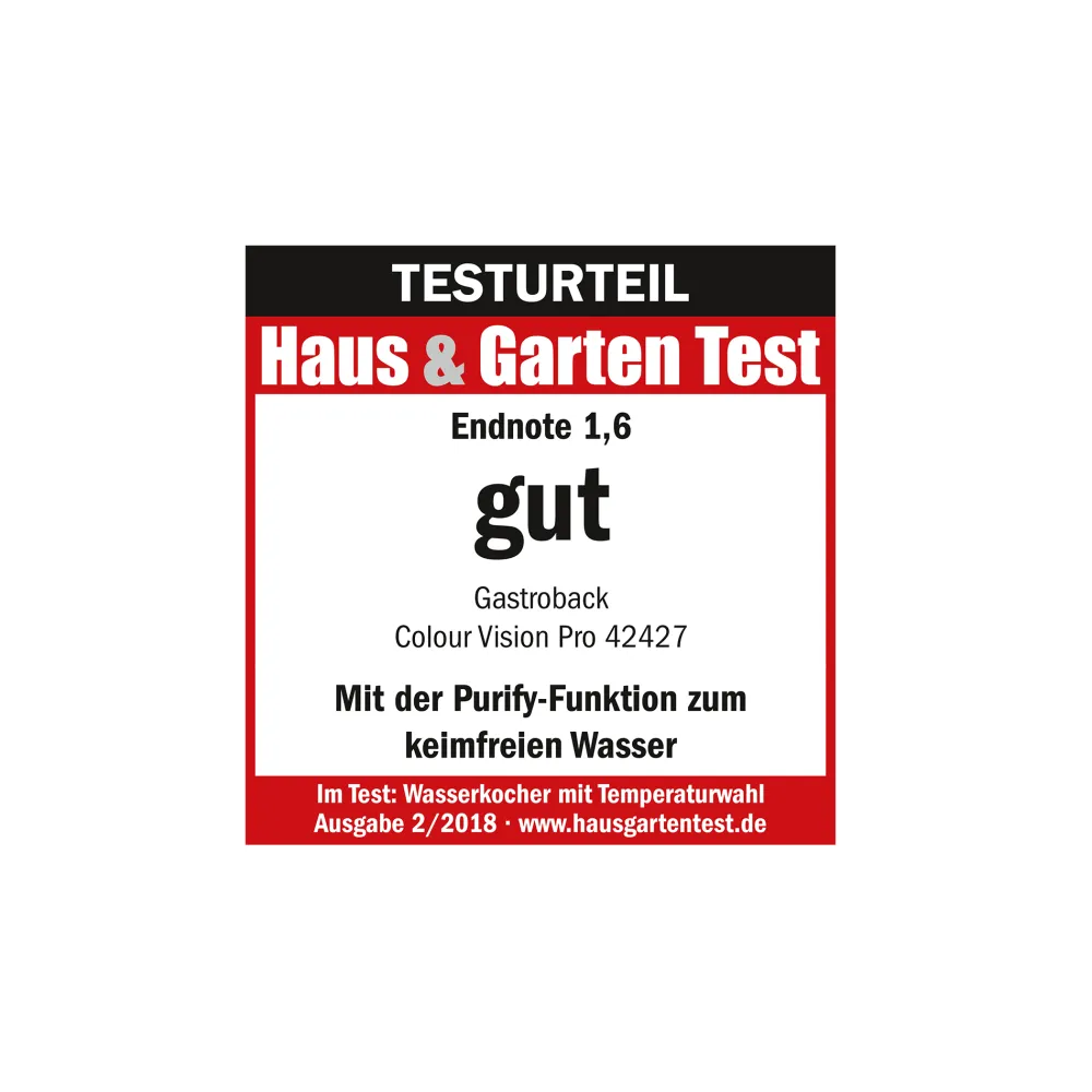 Teekocher & Wasserkocher*GASTROBACK Wasserkocher Colour Vision Pro